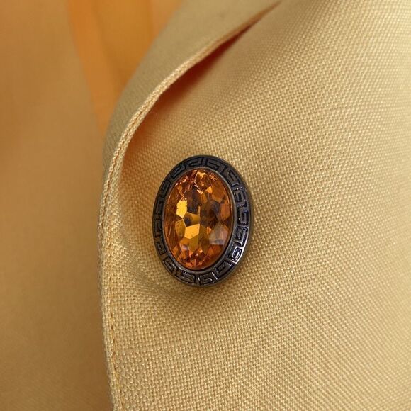 Vintage Fitting Image Yellow 2-Piece Skirt Suit - Picture 12 of 13